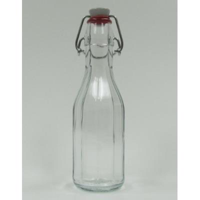 Nutleys bouteille en verre cannelé avec bouchon en céramique à fermeture à étrier 250 ml