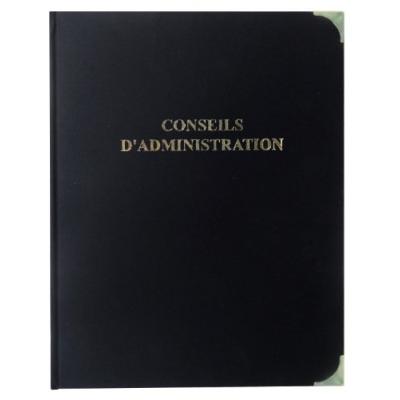 Elve classeur reliure conseil dadministration titre doré + recharge 100f d71