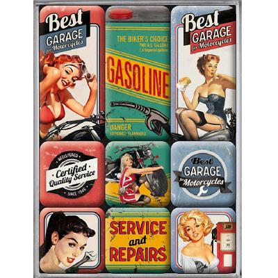 Boite de 9 mini-magnets Pin-up