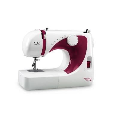 Jata Costura MC695 Génesis Machine à Coudre Blanc/Rouge