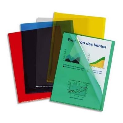 Esselte boîte de 100 pochettes coins en pvc 20 100e - coloris assortis 420103