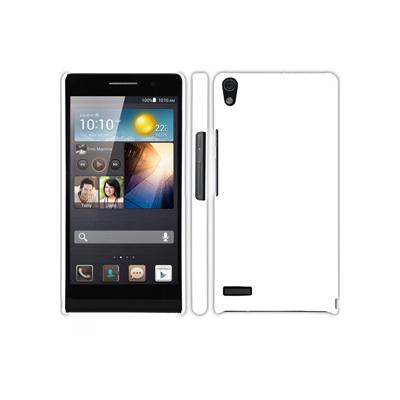 Coque rigide Blanche pour Huawei Ascend P6 aspect mat toucher rubber gomme