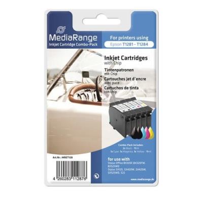 Mediarange mret128 cartouche dencre noir, bleu, rose, jaune