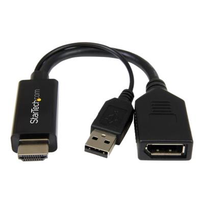 StarTech.com HDMI naar DisplayPort converter - HDMI naar DP adapter met USB Power - 4K videoconverter - zwart