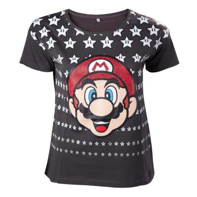Nintendo - T-Shirt femme Mario & Stars (S)