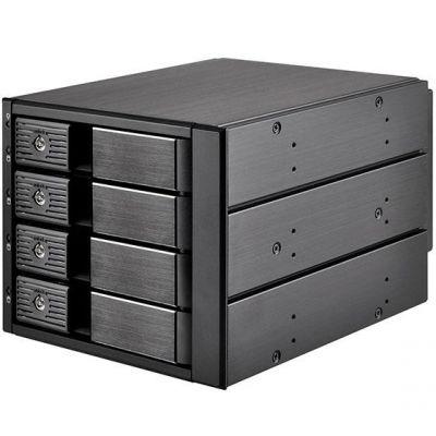 SilverStone SST-FS304B - Backplane rack mobile en aluminium sans plateau échangeable à chaud avec ventilateur et serrure pour SAS