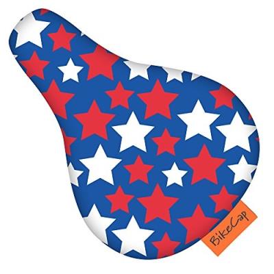 Bikecap couvre-selle kids motif étoiles fond bleu