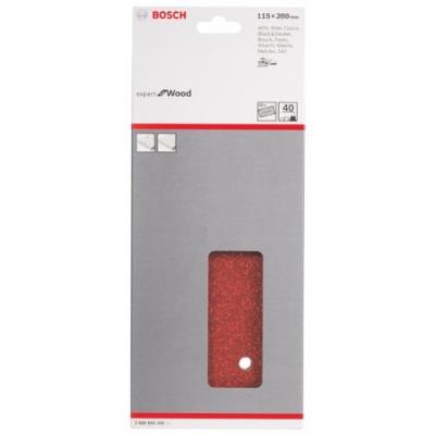 Abrasif pour Ponceuse Bosch Feuilles Abrasives C430 pour Ponceuse Vibrante - 14 Trous - Pack De 10 - 115 X 280 Mm - Grain 40