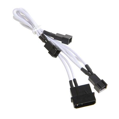Bitfenix - Alchemy White - Cordon d'alimentation gainé - Molex vers 3x 3 pins - 20 cm (coloris blanc)