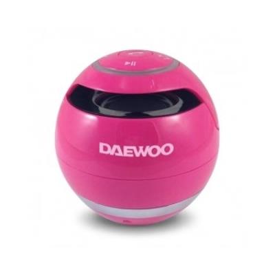 Non daewoo enceinte bluetooth rose 2.1 + edr mains libres radio fm autonomie 3h - temps de charge 2h puissance 3 w - cable aux