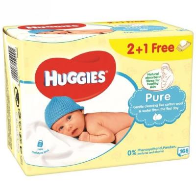 HUGGIES Nouvelles Lingettes Pure 2+ 1 Gratuite (3x