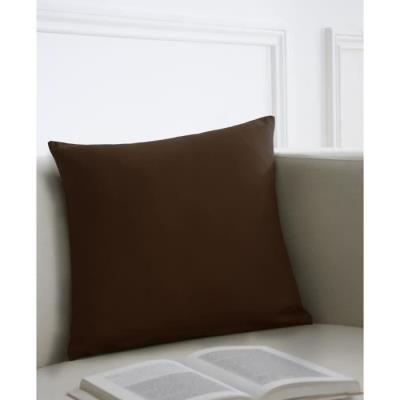 Coussin déhouss. 40/40 tissé teint Cacao