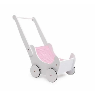 Landau de poupée en bois blanc Charlina