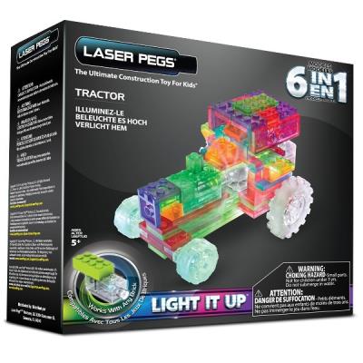 Laser Pegs 6-In-1 Tractor Building Set Lp-Zd120B