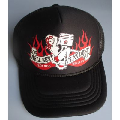 casquette hot rod hellcat , pin up piston hell bent eat dust