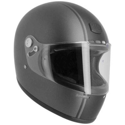 Astone Casque VINTAGE GT RETRO Rayure Noir Gris S