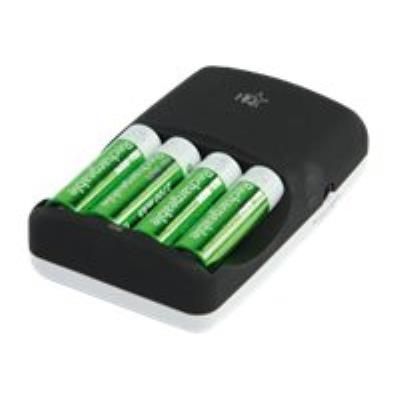 HQ HQ-CH04-27 - batterijoplader - AC / auto - AA-type - NiMH x 4