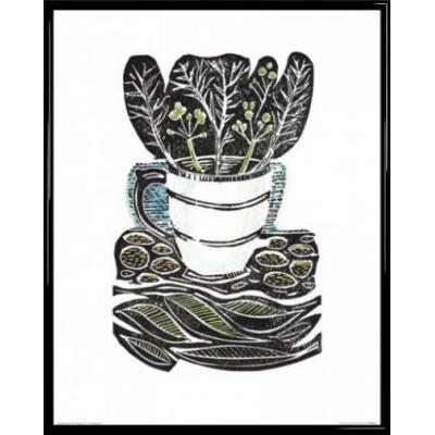 Poster Reproduction Encadré: Ail - Wild Garlic, Amanda Colville (50x40 cm), Cadre Plastique, Noir