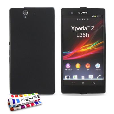 Coque Souple ORIGINAL Ultra Fine Noir Le Glossy Hybrid de MUZZANO pour SONY XPERIA Z