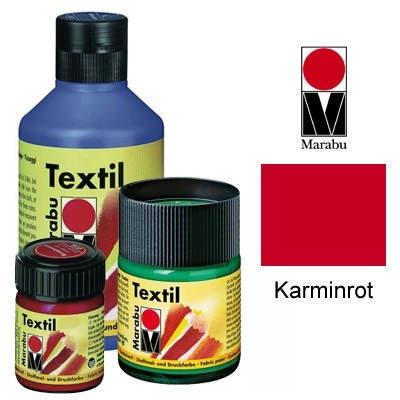 Marabu-textil : peinture pour tissus clairs 50ml pot : carmin mr171605032