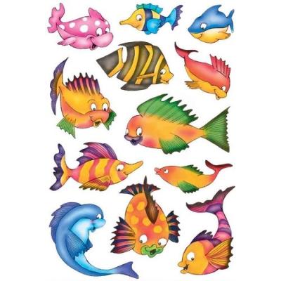 Herma sticker decor poissons multicolores, 3524