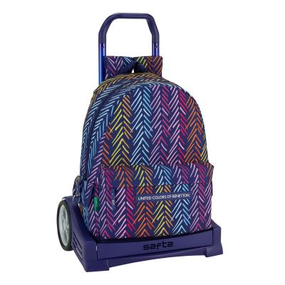 Benetton S Sac à dos Cartable grand avec roulettes 33x43x15