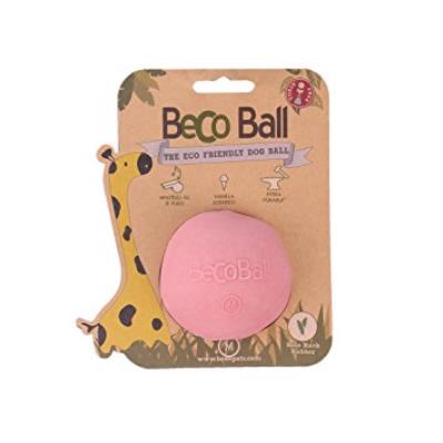 Becothings Becoball Balle pour Chien Moyenne Rose