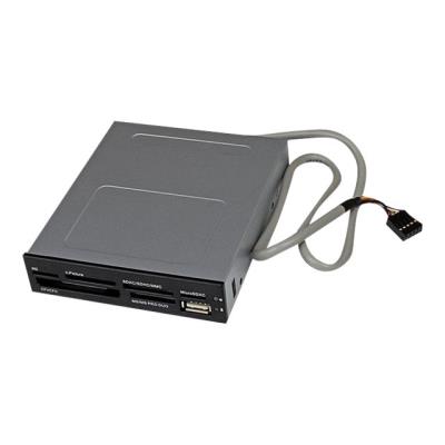 StarTech.com 3,5 inch Front Bay 22-in-1 USB 2.0 multimediageheugenkaartlezer - zwart - kaartlezer - USB 2.0
