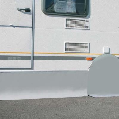 Hindermann de camping bodenschürze haute-hauteur 75 cm-au mètre - 86 691 gris clair