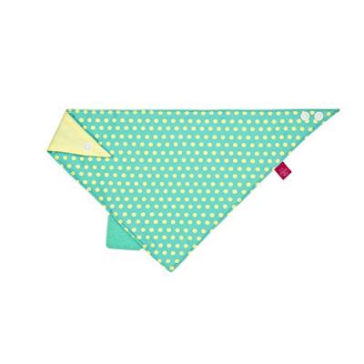 Lässig bandana avec elément de dentition en silicone motif petit pois vert
