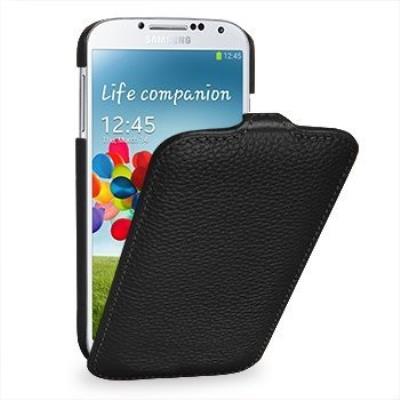 StilGut - étui UltraSlim en cuir véritable noir pour Samsung Galaxy S4