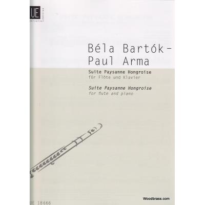 Partitions classique UNIVERSAL EDITION BARTOK B. - SUITE PAYSANNE HONGROISE - FLUTE ET PIANO Flûte traversière
