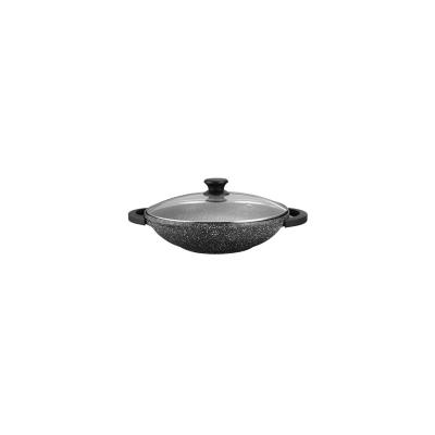 Wok 32 Cm Fonte D'Alu Effet Pierre Kaiser