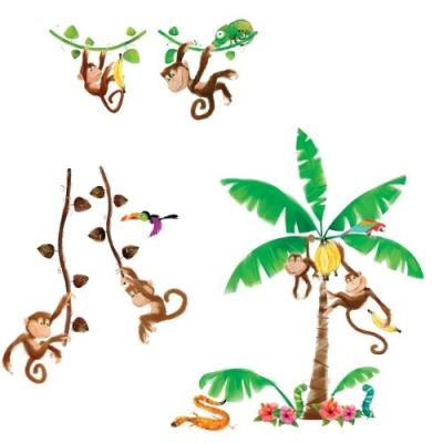 ROOMMATES STICKERS MURAUX REPOSITIONNABLES ENFANT SINGE