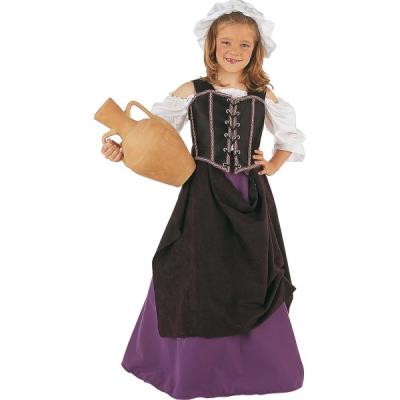 Costume d’aubergiste médiévale fille - 5-7 ans