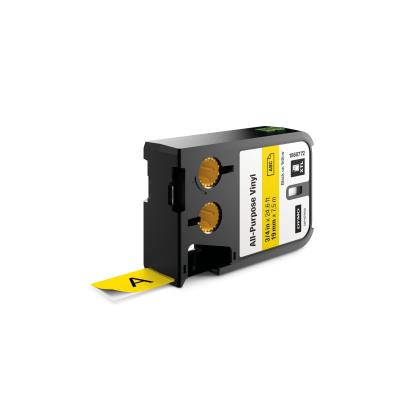 Dymo xtl étiquette vinyle multi-usages (19 mm x 7 m) - noir sur jaune