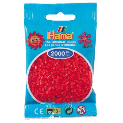 2 000 perles mini (petites perles Ø2,5 mm)- rouge