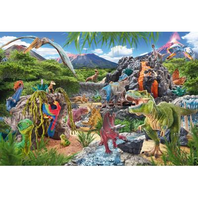 Puzzle 100 pièces : Au royaume des dinosaures Schmidt