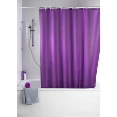 Wenko 20035100 rideau de douche en textile lila anti moisissure dimensions 180x200 cm