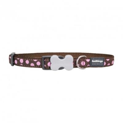 Meilleurs prix pour Red dingo - collier design pour chien - marron pois roses - m