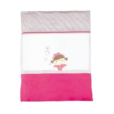 BOLIN BOLON - 1183025013270 - PARURES DE LIT - HOUSSE DE COUETTE + TAIE D'OREILLER + DRAP HOUSSE - ROSE 70