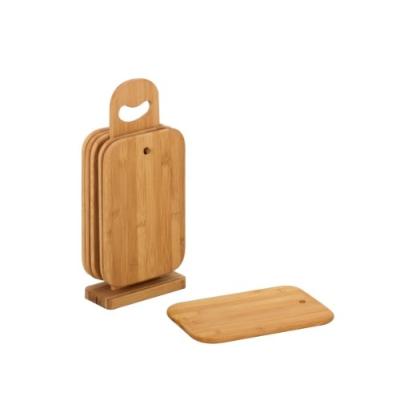 ZELLER 25265 SUPPORT À PLANCHES À DÉCOUPER BAMBOU/CHROMÉ 15 X 7 X 30 CM 7 PIÈCES