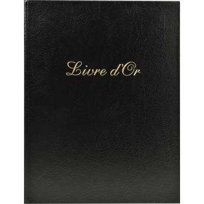 Livre d'or Exacompta Balacron 27x22cm Tranche or Coloris assortis 100p