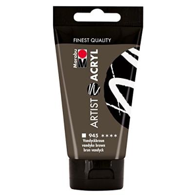 Marabu Peinture Acrylique Artist Acryl, 75 Ml, Brun Van