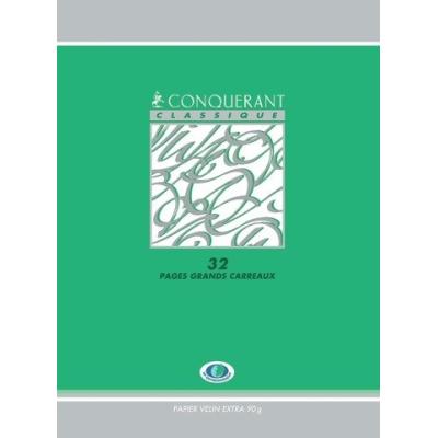 Conquerant - 1x cahier de devoirs, seyes, 48 pages - 90g - 17x22cm 001bloc 100102688