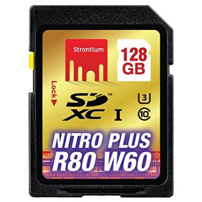 Strontium nitro plus sd uhs - 1 (u3) memory card 128 go