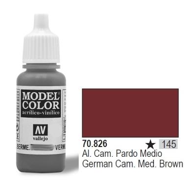 Vallejo acrylic model color - german cam medium brown - val826 vall-70826