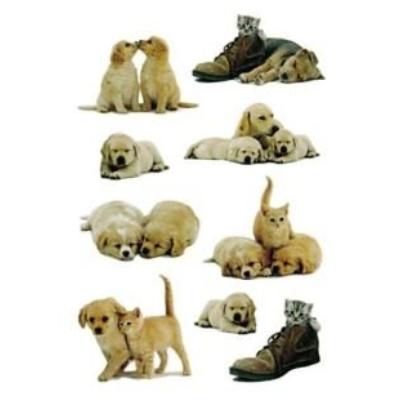 Etiquettes pour decorer et collectionner chiens et chats 3 feuilles herma 5606