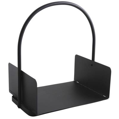 Porte-bûches en métal noir, 40 x 30 x 17,5-45 cm -PEGANE-
