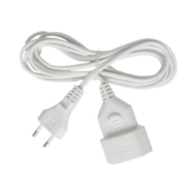 Brennenstuhl H03Vvh2-F 2X0.75 - Rallonge De Câble D'Alimentation - Europlug (M) - Ec 60906-1 (F) - 3 M - Blanc